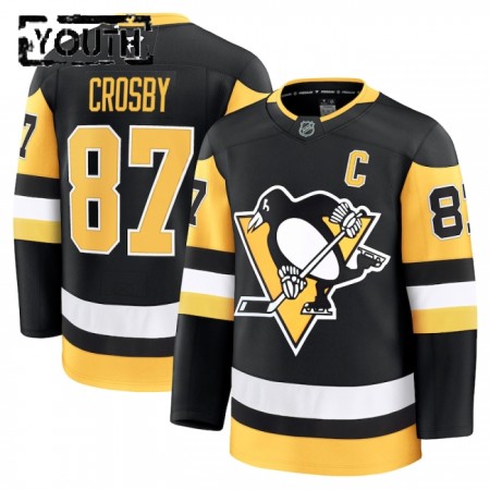 Pittsburgh Penguins Dresy Fanatics Premium Sidney Crosby 2024-25 Černá Domácí - Dětské